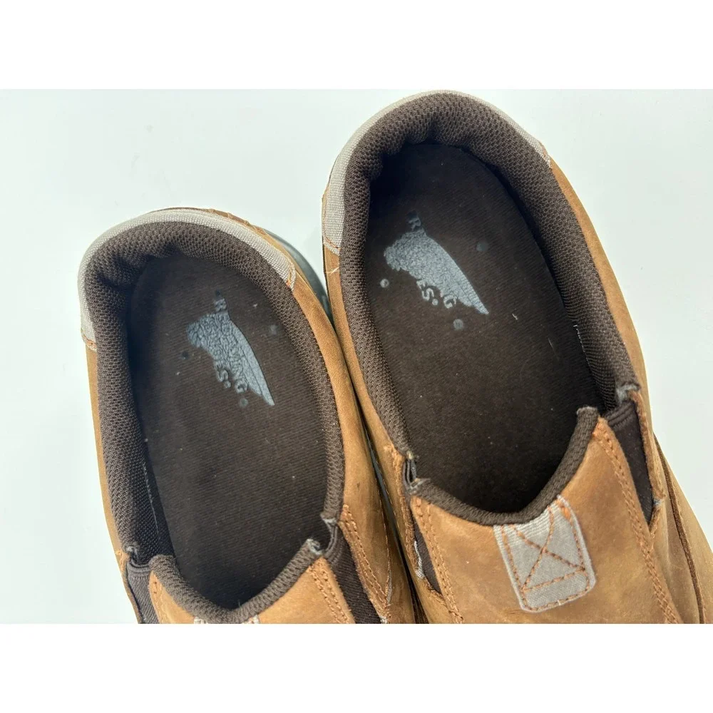 Red Wing ComfortPro 6705 Men's 12 Brown Nubuck Steel Toe Slip On Work Shoes
